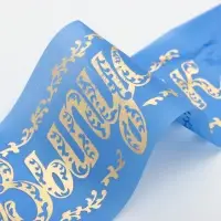 Лента на выпускной &laquo;Выпускник&raquo;, шёлк синий фольга