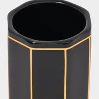 Набор для ванной "Равновесие", 2 предмета (дозатор для мыла, стакан), цвет черный