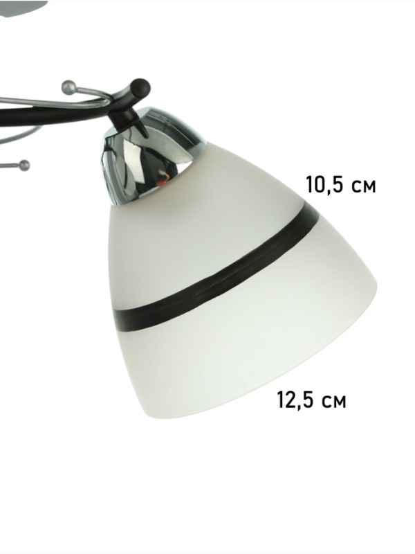 Люстра "Лайма" 3хЕ27 40Вт черно-хромовый 46х46х24 см