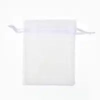 Мешочек подарочный набор 20 шт, 7*9см, органза, цвет белый