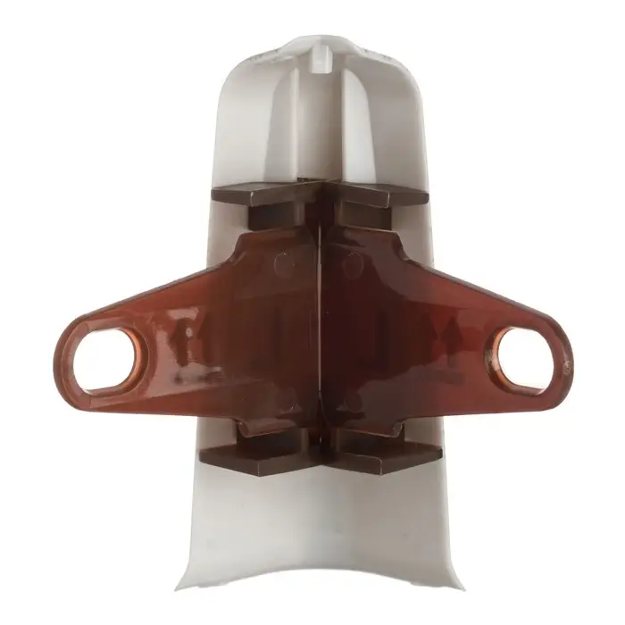 Угол наружный (внешний) с крепежом для плинтуса &laquo;Деконика&raquo;, 70 мм, цвет 253 ясень серый