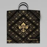 Пакет "Ориджинал Голд", полиэтиленовый с пластиковой ручкой, 38х44 см, 90 мкм