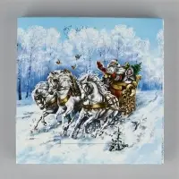 Коробка для шоколада &laquo;Спешу поздравить&raquo;, с окном, 10.2 х 1.4 х 10.2 см