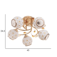 Люстра "Бэлл" 5х40Вт Е27 Золото МОДЕЛЬ: 2612356 Люстра "Бэлл" 5х40Вт Е27 Золото МОДЕЛЬ: 2612356