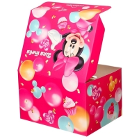 Подарочная коробка-бум, складная, 20х15х12.5 см, Минни Маус