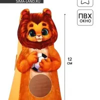 Коробка складная с окном &laquo;Львёнок&raquo;, 6 х 12 х 3.5 см