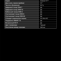 Телевизор H-LED43BU7006 Smart Android TV