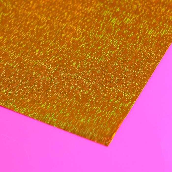 Пакет подарочный голографический с липкой лентой, "Звездное небо", 10x10+2 см набор 50шт