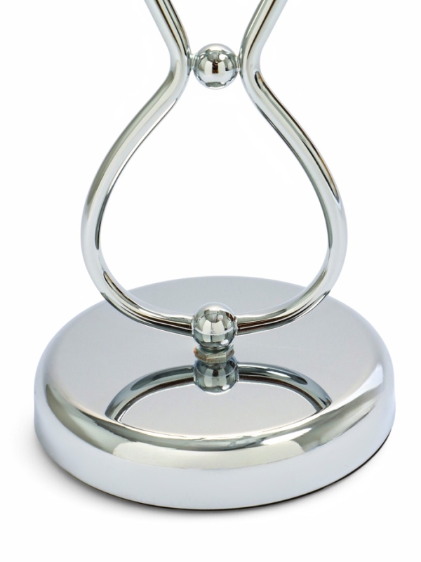 Подставка для бокалов, серебристая, на 6 бокалов