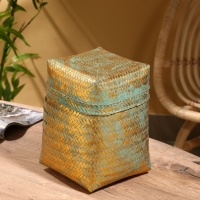 Корзинка плетеная "Голден" 20х20х26 см, голубой