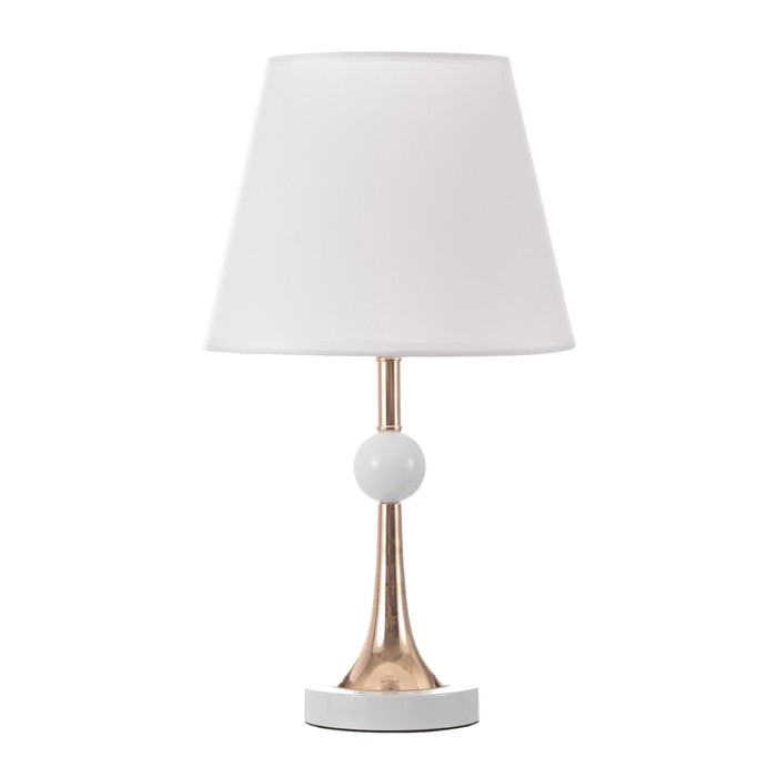 Настольная лампа "Глафира" Е27 40Вт бело-золотой 25х25х43 см