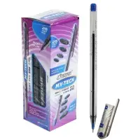 Ручка шариковая MY-TECH, 0.7 мм, стержень синий, корпус прозрачный, игольчатый пишущий узел