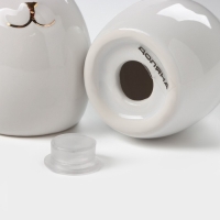 Набор для специй Доляна &laquo;Зайка в золотом&raquo;, 2 предмета: солонка 50 мл, перечница 50 мл, цвет белый