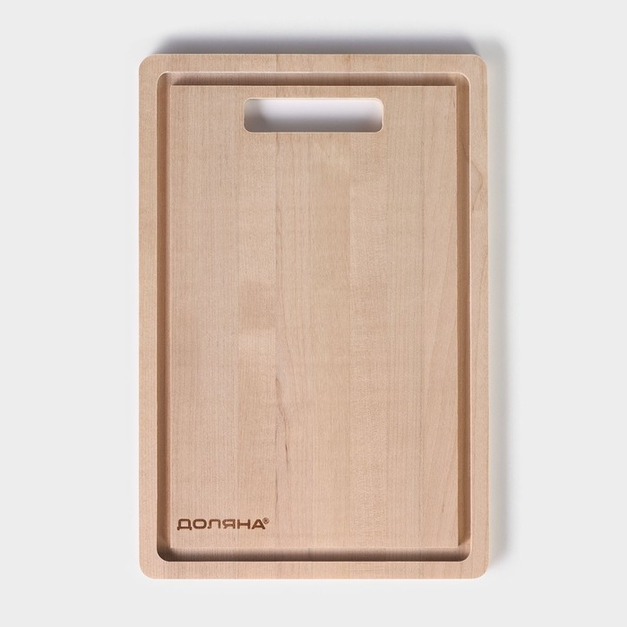 Доска разделочная с желобом Доляна &laquo;Классика&raquo; 30&times;20&times;0,8 см, массив берёзы