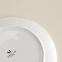 Тарелки SL Home &laquo;Уроки испанского: Amor - Te amo&raquo;, d=22 см, набор 2 шт., фарфор, белые, розовые