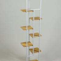 Подставка для цветов Greengo, 8 полок, 36 &times; 23 &times; 136 см, напольная, каркас металл, полки МДФ, белая