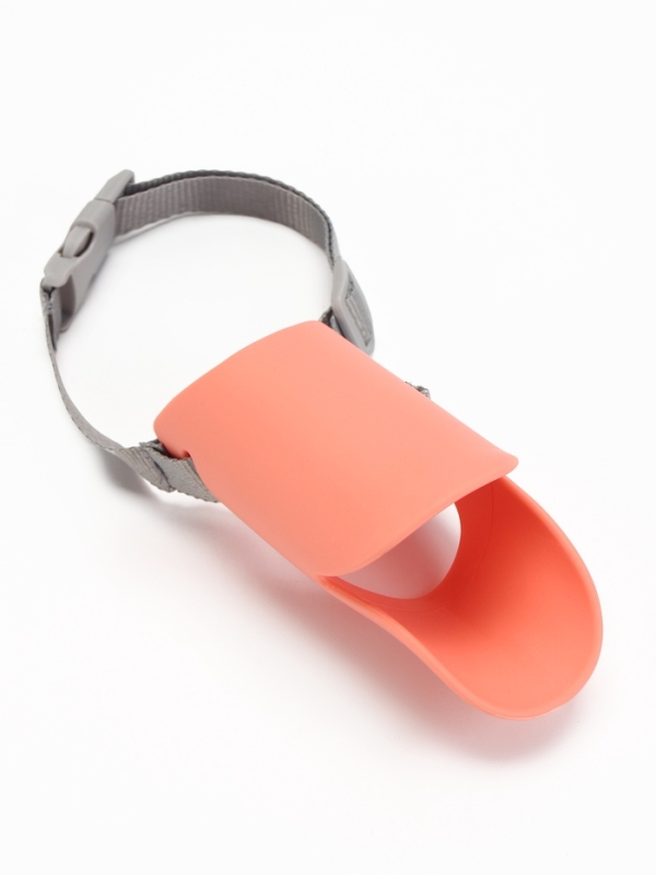 Намордник силиконовый фиксирующий, размер S (ОМ 12 см, ОШ 17-30 см), розовый