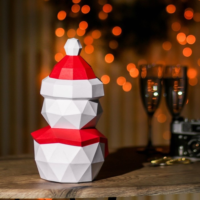 Новогодний набор для создания полигональной фигуры &laquo;Новый год: Снеговик&raquo;