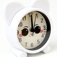 Часы будильник настольные детские &laquo;Кошечка&raquo;, 8&times;8.7 см