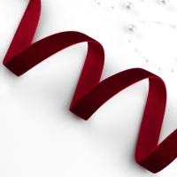 Лента бархатная, 15 мм, 18 &plusmn; 1 м, цвет бордовый №43