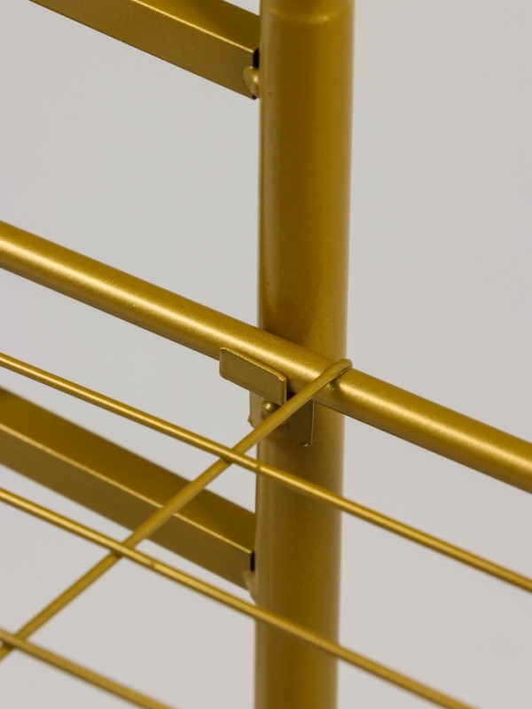 Подставка для цветов Greengo, 3 полки, 43 &times; 22 &times; 57 см, напольная, металл, цвет золотой