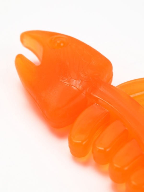 Игрушка жевательная "Планктон" прозрачная, PP, 12,5 см, оранжевая