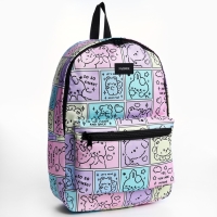 Рюкзак школьный текстильный &laquo;Зверята&raquo;, 42х14х28 см