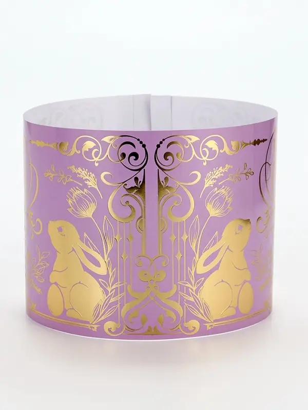 Форма ободок для кулича с тиснением на Пасху &laquo;ХВ&raquo;, 41.6&times;10 см