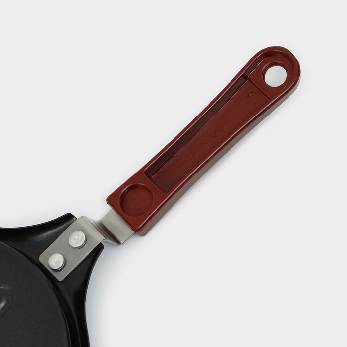 Сковорода Доляна &laquo;Котик&raquo;, d=14 см, пластиковая ручка, антипригарное покрытие, цвет чёрный