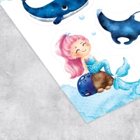 Наклейки детские в стикербуке «Морские жители», 8 листов, 12 х 18 см Наклейки детские в стикербуке «Морские жители», 8 листов, 12 х 18 см