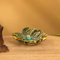 Подставка под благовония &laquo;Лист&raquo;, 8&times;7&times;2 см, керамика, зелёная