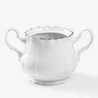 Сахарница фарфоровая с крышкой, 550 мл, цвет белый