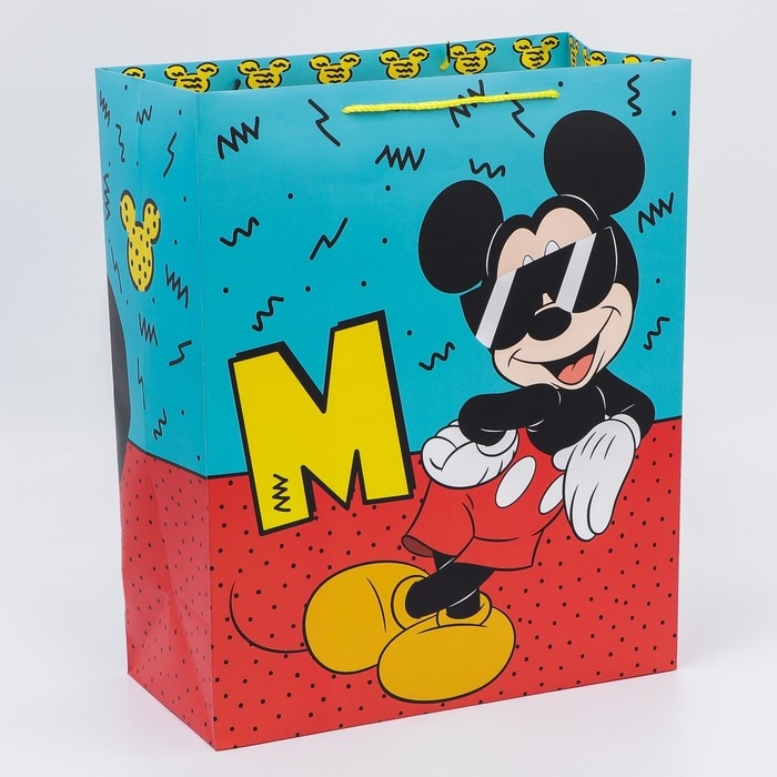 Пакет подарочный &laquo;Подарочный!&raquo;,40х49х19 см, упаковка, Микки Маус
