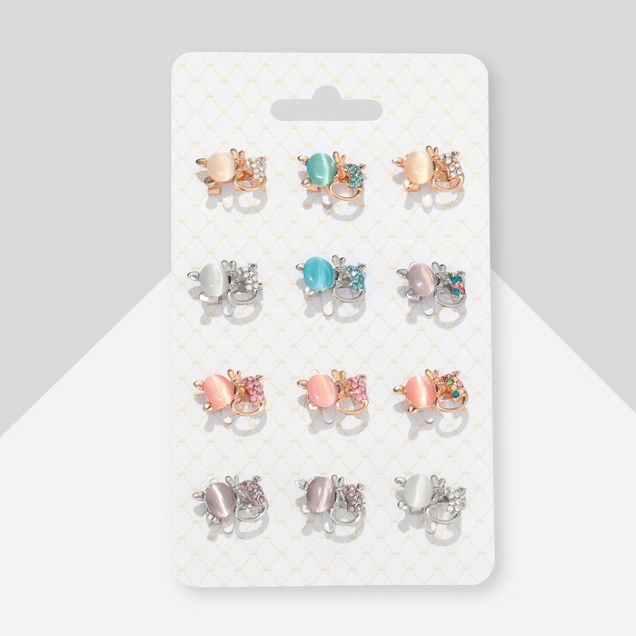 Брошь &laquo;Кошечка&raquo; ассорти, цвет МИКС (неделимая фасовка 12 шт., цена за шт.)