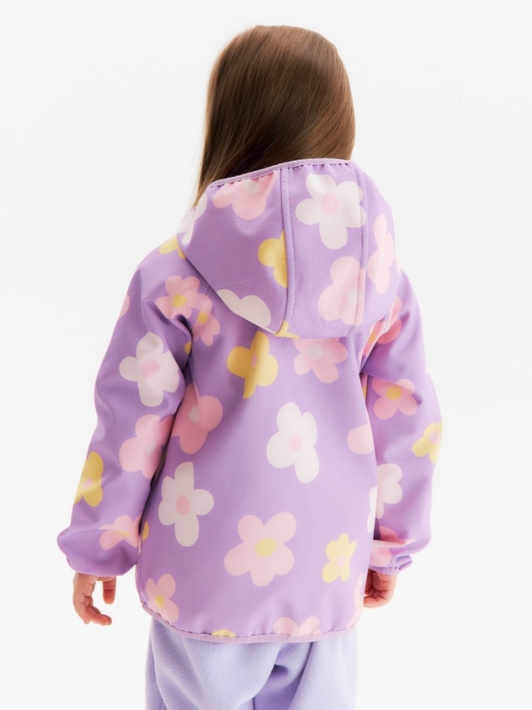 Ветровка на флисе для девочек KAFTAN  Цветочек, рост 110