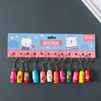 Брелок дерево "Матрёшка" МИКС 3,3х1,8х1,6 см