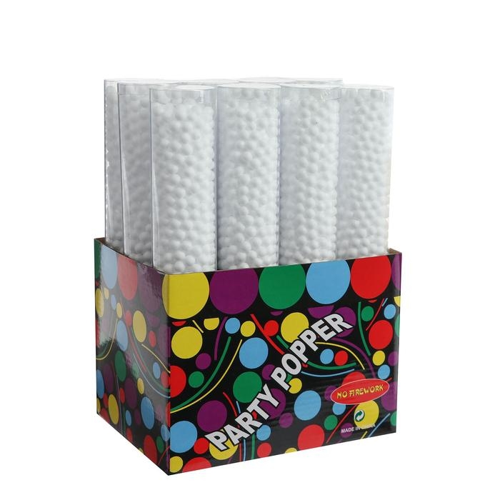 Хлопушка пневматическая &laquo;Шарики&raquo;, цвет белый