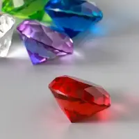 Сувенир стекло "Бриллианты" набор 6 шт d=4 см в коробке 11х8х4 см