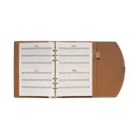 Органайзер на кольцах, A5, с клапаном, 80л, линия, к/зам, Бирюзовый