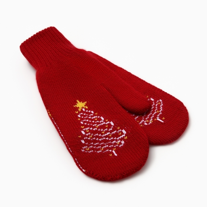 Подарочный набор "Новогодний" варежки р-р 19 и акс (4 предм)