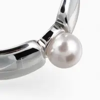 Браслет манжета &laquo;Жемчуг&raquo;, цвет белый в серебре