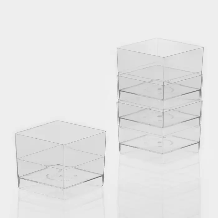 Форма пластиковая одноразовая для фуршета &laquo;Куб&raquo;, 60 мл, прозрачная