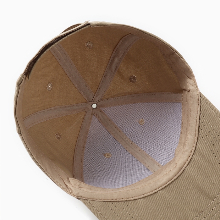 Кепка однотонная MINAKU, цвет бежевый, р-р 52-54 Кепка однотонная MINAKU, цвет бежевый, р-р 52-54