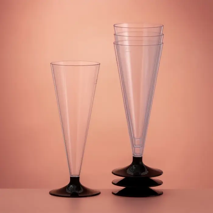 Фужер пластиковый одноразовый для шампанского &laquo;Конус&raquo;, 150 мл, прозрачный