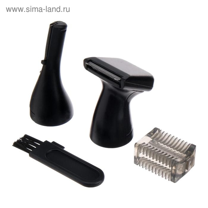 Триммер для волос Sakura SA-5522BK, 4 насадки, 1хАА, чёрный/серебристый Триммер для волос Sakura SA-5522BK, 4 насадки, 1хАА, чёрный/серебристый
