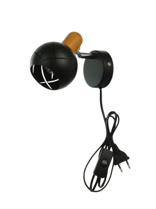 Спот "Алейда" 1хЕ14 40Вт черный 13х13х10 см