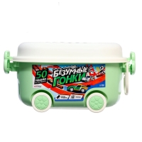 Набор машинок &laquo;Безумные гонки&raquo;, металлические, инерция, игровой коврик, в детском ящике на колёсах с крышкой, 50 шт.