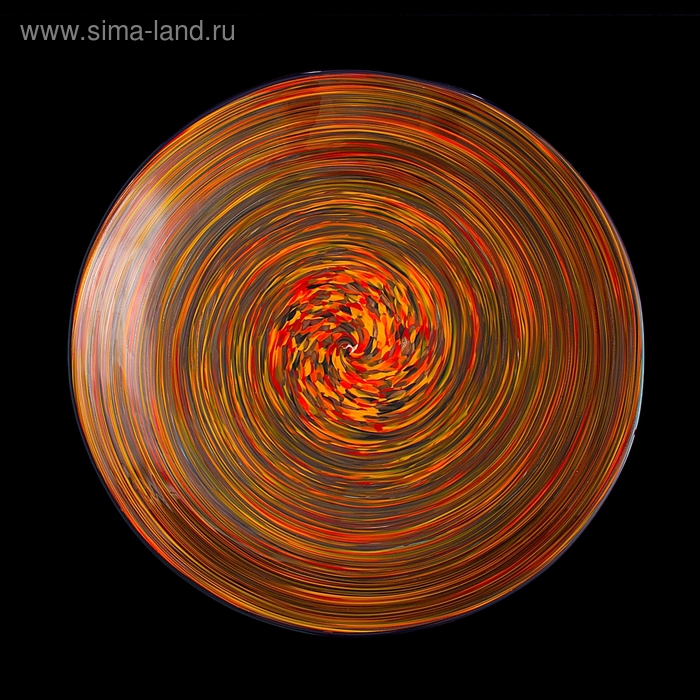 Блюдо интерьерное "Milan Glass", оранжевая, 48 &times; 48 см