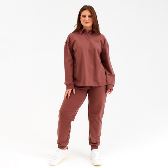 Костюм женский (джемпер, брюки) MINAKU: Casual Collection цвет шоколадный, размер 48 Костюм женский (джемпер, брюки) MINAKU: Casual Collection цвет шоколадный, размер 48