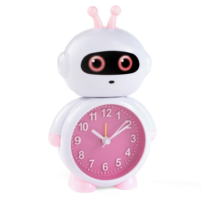 Часы - будильник настольные "Робот", дискретный ход, циферблат d-7.5 см, 17 х 11 см, АА
